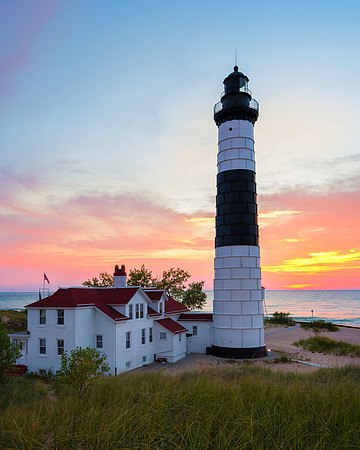 Big Sable Lighthouse Sunset-vertical-Michigan