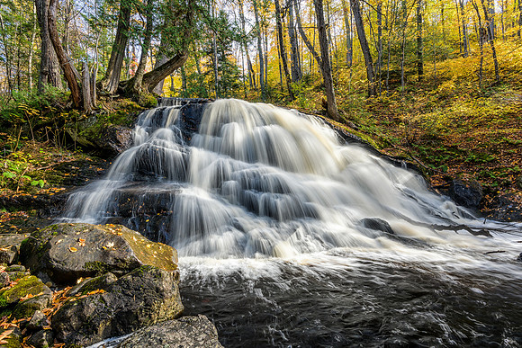 Evening light at Baraga Falls