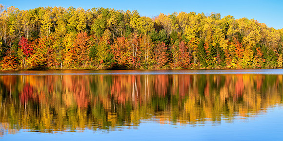 Moccasin Lake Fall reflections-Hiawatha National Forest
