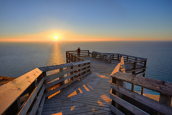 Early winter sunset Pierce Stocking Drive, Sleeping Bear Dunes