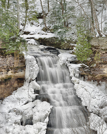 Winter at Chapel Falls Pictured Rocks National lakeshore