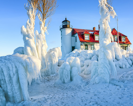 "Winters Icy Grip" Point Betsie Lighthouse