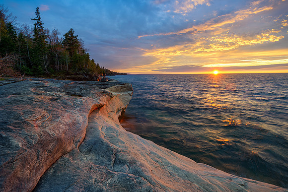 Lake Superior showing off her blues, Munising, MI
