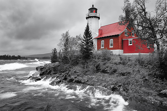 Eagle Harbor Lighthouse-Selective Color