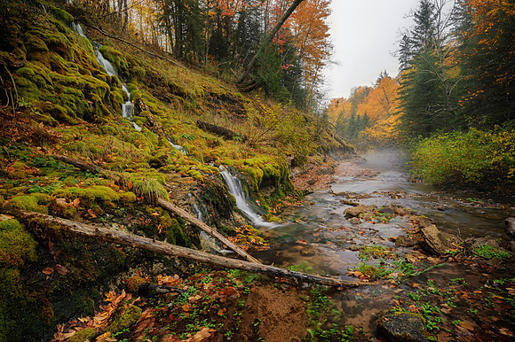 Natual springs flowing into the AuTrain River