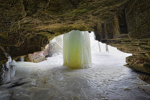 Frozen Scott Falls Munising Michigan