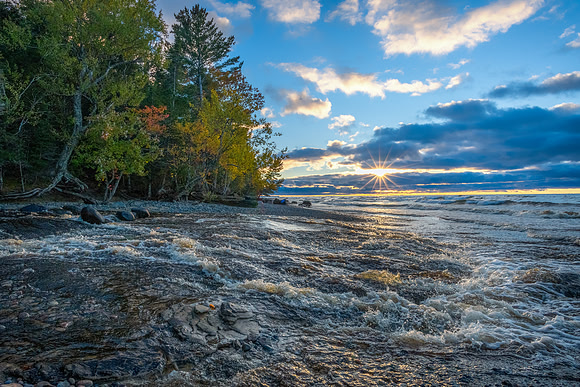 Hurricane River Sunset,  Lake Superior Pictured Rocks