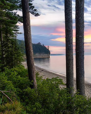 Miners Beach Cliffs Sunset