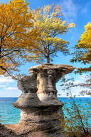 Chapel Rock, autumn in Pictured Rocks National Lakeshore