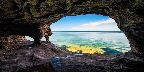 Lake Superior Cave Pano-Summer 2018