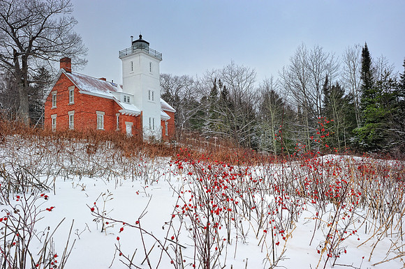 "Winter Berries" 40 Mile Point Lighthouse, Rogers City Michigan