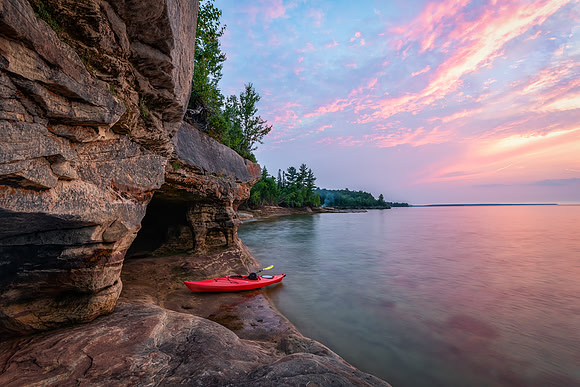 "Wildfire Sunset" Lake Superior, Munising, MI