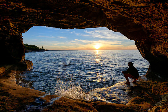 "Hangin' at Paradise"  Lake Superior Cave