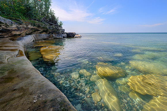 "The secret swimming hole"  Lake Superior near Christmas, Michigan