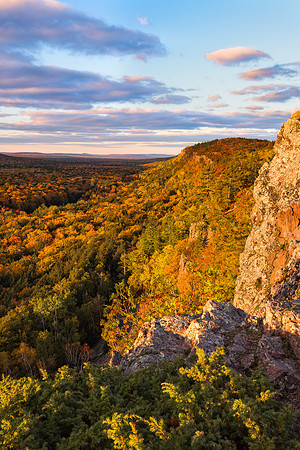Porcupine Mountians Autumn Morning-Carp River Valley
