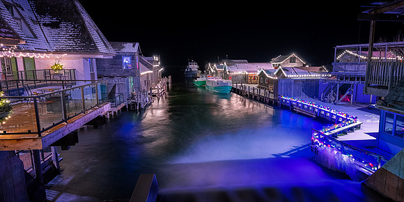 Fishtown-Christmas day in Leland Michigan