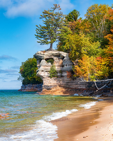 Chapel Rock, Pictured Rocks Autumn