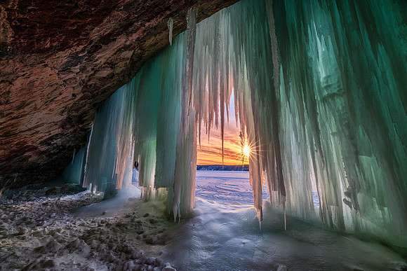 Grand Island Ice Cave Sunrise