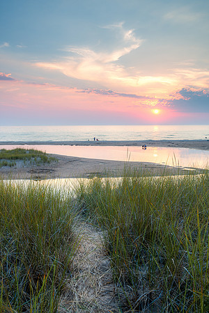Bass Lake Outlet-Pentwater Michigan Sunset