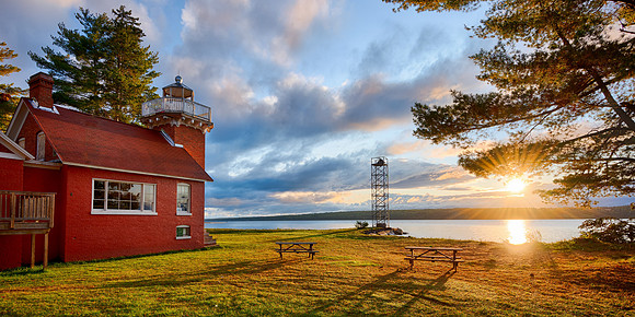 Sand Point Lighthouse Sunrise - Baraga, Michigan