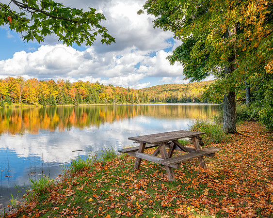 Autumn reflections  on a little lake in Upper MIchigan