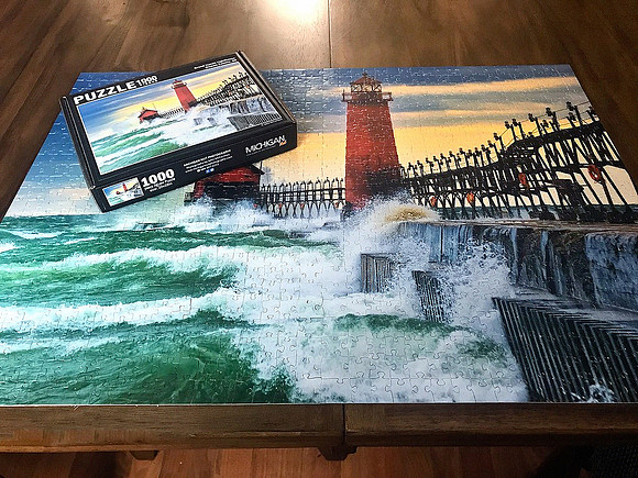 Grand Haven Lighthouse-Completed Puzsle