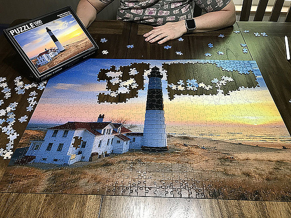 Big Sable Puzzle-Shelly working it