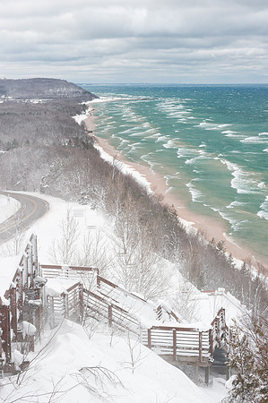 Arcadia Overlook-Winter Lake Michigan