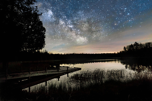 Milky Way towwering above Bass lake