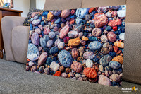 Lake Superior Stones Vivid Metal Print