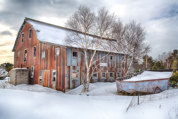 A boat load of snow-Whitefish Point Michigan
