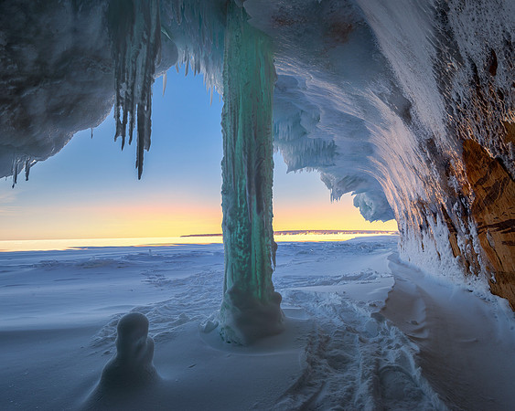 Beautiful ice formations at Five Mile Point, Christmas, Michigan