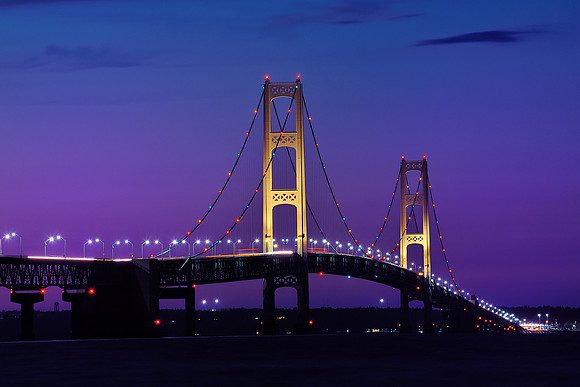 "Twilight" at Mackinac Bridge, Mackinaw City, Macinac Island