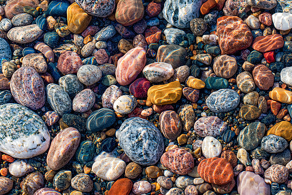 Lake Superior stones at Twelvilemile Beach, Pictured Rocks