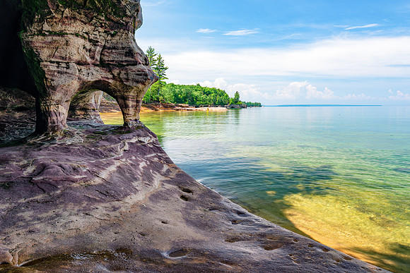 Lake Superior Cave opening