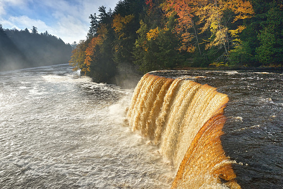Misty Autumn Morning at Tahquamenon Falls
