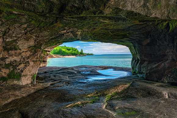 Cave Window on Lake Superior near Munising,MI