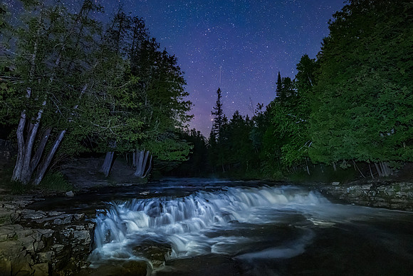 Oqueoc Falls Under the Stars