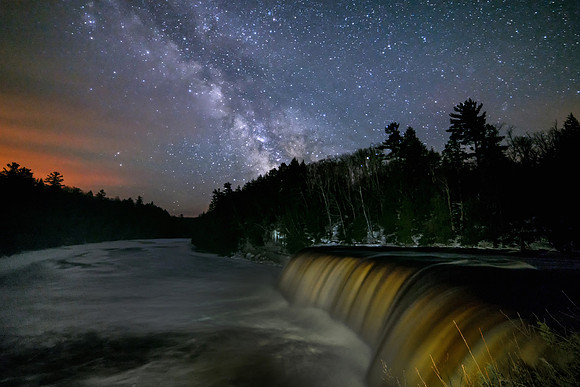 Milky Way over Tahquamenon Falls