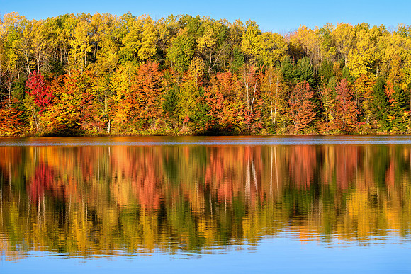 Moccasin Lake fall reflections, Hiawatha National Forest