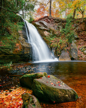 Middle Hungarian Falls-Leaves on Rocks