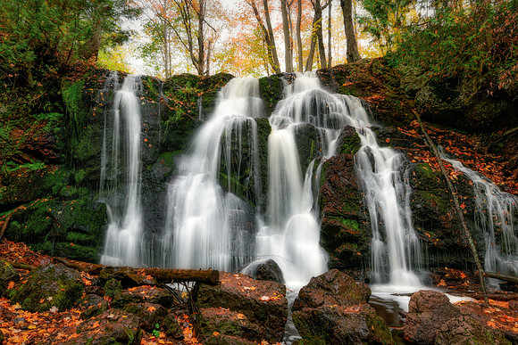 Fallen Leaves at Hungarian Falls, Upper Michigan