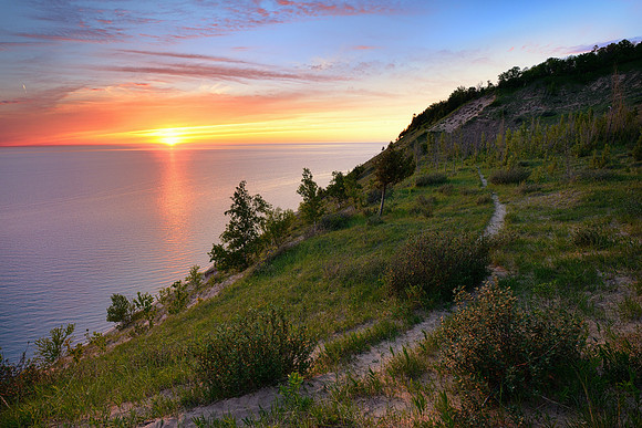 Old Baldy Sunset Sleeping Bear Dunes National Lakeshore