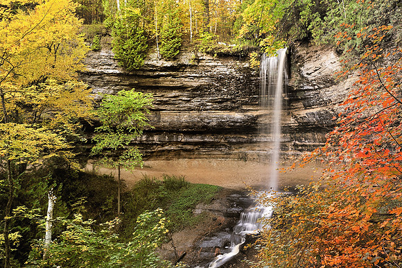 " The Brush of Autumn" Munising Falls, Munising Michigan, Pictured Rocks National Lakeshore