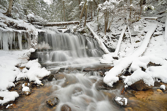 Snowy Winter day at Wagner Falls