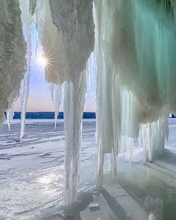 Grand Islland Ice Cave Pastel Sunrise-Vertical