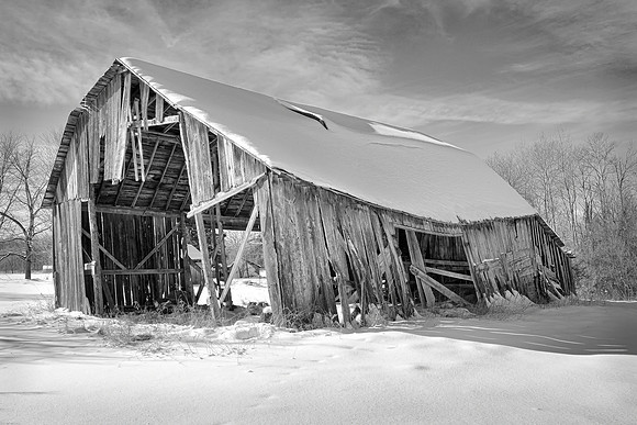 "The last days of an old barn"  Rural Montcalm County Michigan