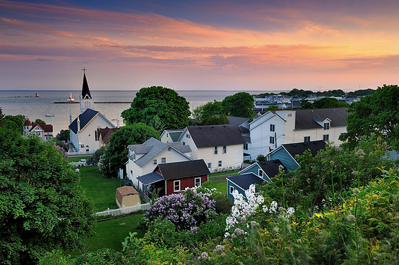 Mackinac Island Harbor Sunset