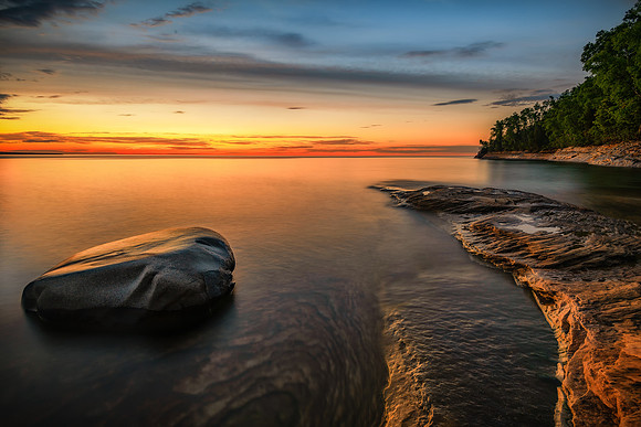 Twilight at Miners Beach, Pictured Rocks National Lakeshore
