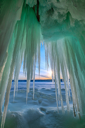 Grand Island Ice Curtain Sunrise